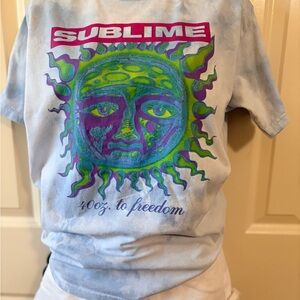 Sublime Graphic T-Shirt with Sun Design, concert purchase, size m